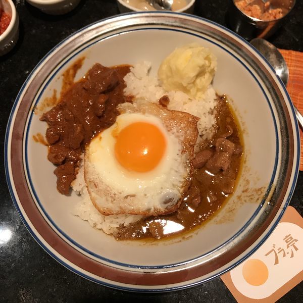 「ポテトサラダ卵付（ラムカレー＆ポークカレー）」@ブラン亭の写真