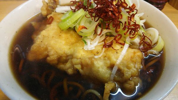 「とり天そば」@一○そばの写真