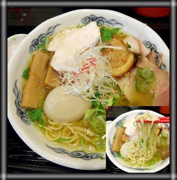 「アゴ･サンマ煮干しらぁめん塩（特製）」@龍のひげ 常陸大宮店の写真