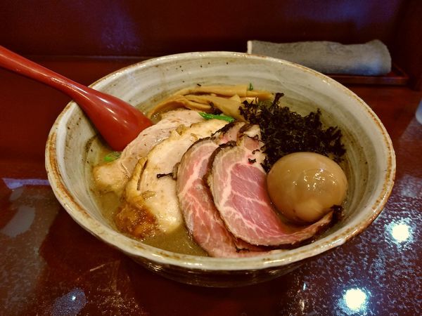 「特製濃厚煮干しそば(並盛・130g)1,100円」@麺屋 照の坊の写真