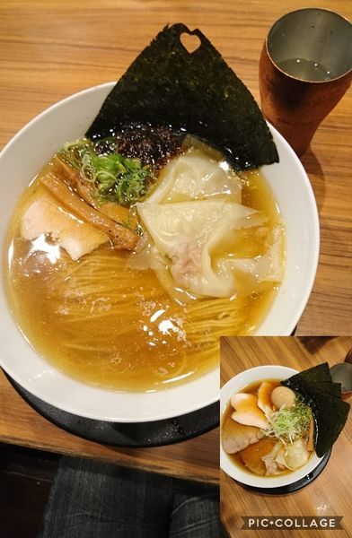 「塩そば(750円)+ワンタン３個(100円)=850円」@麺や食堂 246号店の写真