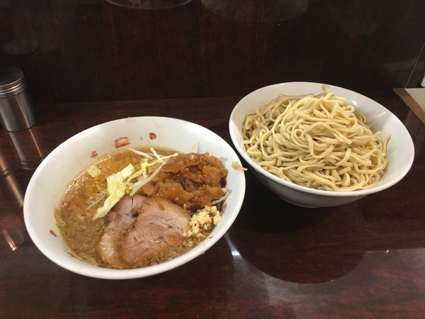「つけ麺（ニンニク、アブラマシ）」@ラーメン二郎 めじろ台店の写真