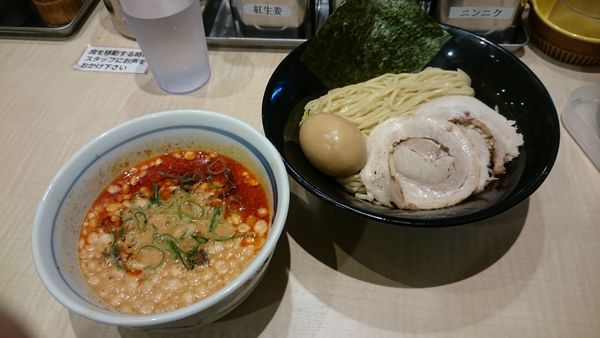 「麻辣担々つけ麺、豚玉」@替玉千里眼 志木店の写真