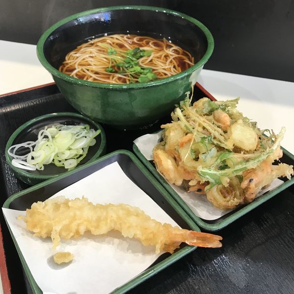 「【季節限定】海老２種かき揚げ（￥520）＋海老天（クーポン）」@ゆで太郎 小岩北口店の写真