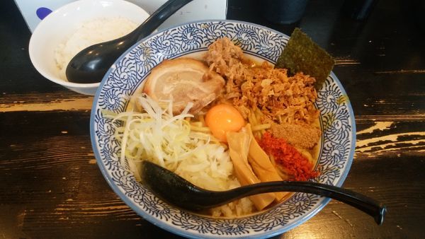 「まぜそば(カレーに変更)＋ライス半分」@狼煙 〜NOROSHI〜の写真