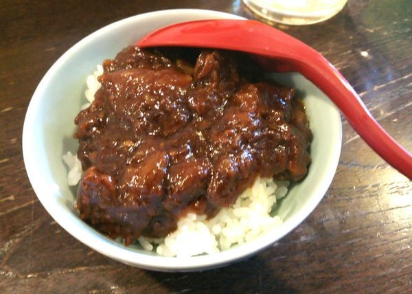 「牛すじカレーご飯　350円」@立ち呑み居酒屋 金町製麺の写真