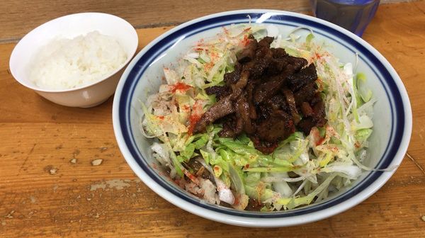 「貝汁とオイスターソースのまぜそば(限定)＋半ライス」@口樂の写真