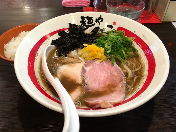 「【限定】濃厚牡蠣そば＋白飯」@麺や でこの写真