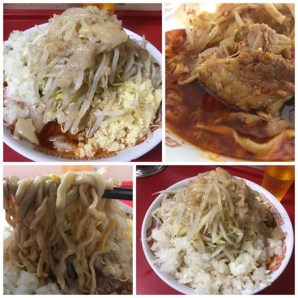 「辛ラーメン 750円刻みタマネギ50円ニンニクアブラコイメ」@らーめん 武丸の写真