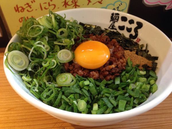 「九条ネギ増し台湾混ぜそば」@麺屋こころ 梅ヶ丘店の写真