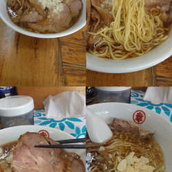 『チャーシューメン+大盛(￥750+100)』をロース肉で…