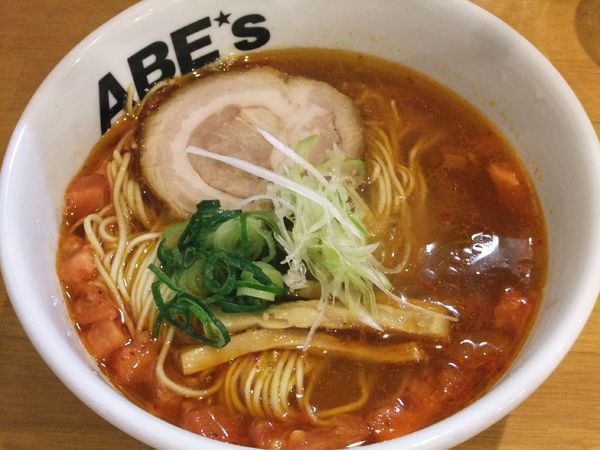 「【限定】辛トマトらーめん（850円）」@ラーメン ABE'sの写真