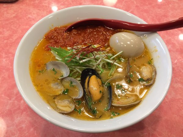 「トマトとボンゴレぬぅ〜どる（限定）」@カッパラーメンセンターの写真