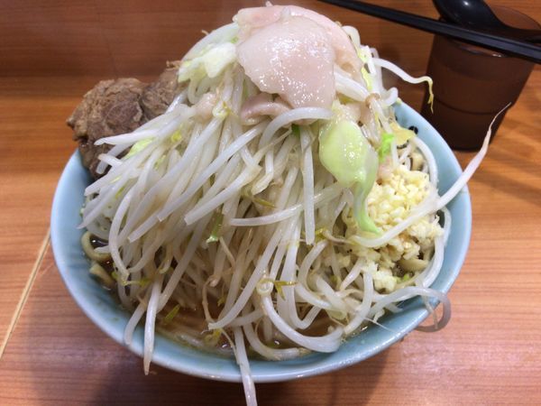 「小ラーメン ニンニクアブラ」@ラーメン二郎 八王子野猿街道店2の写真