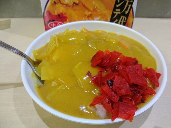 「ミニカレーライス 380円」@名物 万代そばの写真