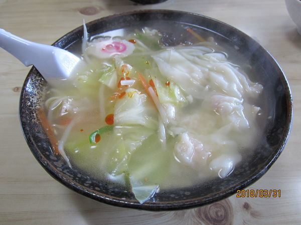 「タン麺ワンタン入り８００円」@中華そば 佐藤の写真