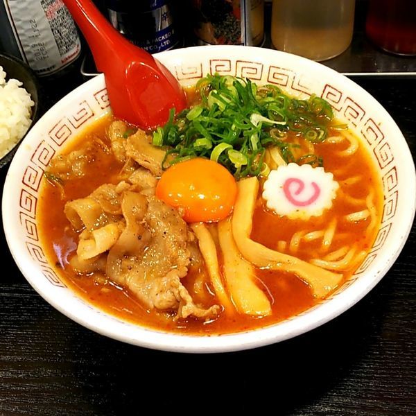 「極★旨辛肉玉そば」@おとど食堂 葛西店の写真