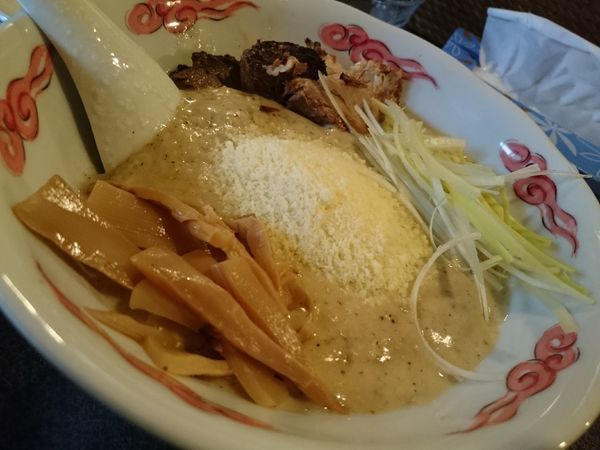 「濃厚カルボナーララーメン 満腹セット 800円」@俺のイケ麺の写真