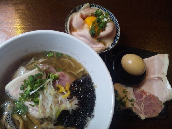 「【限定】特製さかいみなと1100円＋チャーシューご飯300円」@麺道 麒麟児の写真