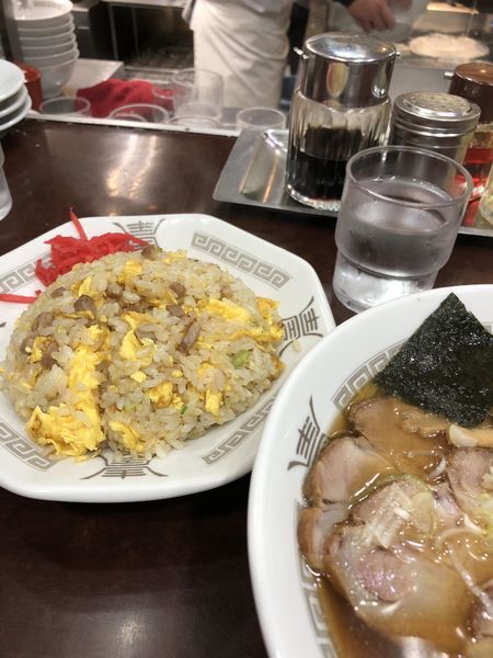 「チャーシュー麺&半チャーハン」@中華 銀座亭の写真