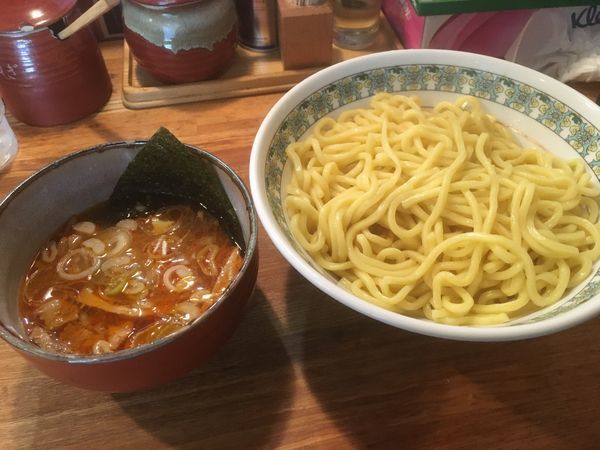 「辛味つけ麺 中盛 あつもり」@つけ麺屋 やすべえ 水道橋店の写真