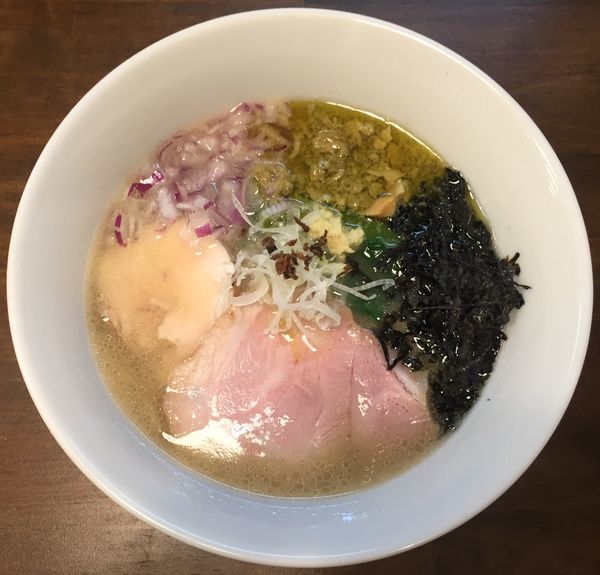「鮮魚の潮そば820円」@CLAM＆BONITO貝節麺RAIKの写真