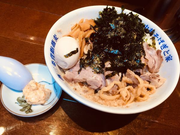 「特製汁なしあぶらそば¥980+サワー¥250×2」@燕三条中華そば ぎと家 武里本店の写真