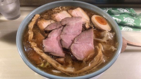 「限定 味噌チャアシュウワンタンめん 大盛」@麺割烹 亀壱の写真