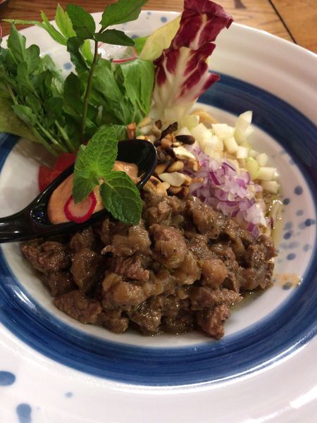 「限定 仔羊汁なしまぜそば ¥950 & 羊ましまし ¥250」@海老丸らーめんの写真