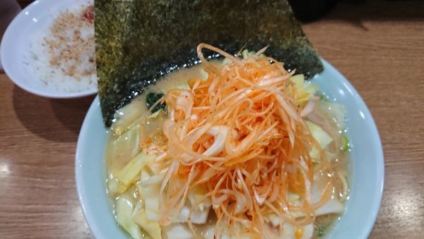 「ネギラーメン(830円)+半ライス(100円)」@いっぱち家の写真