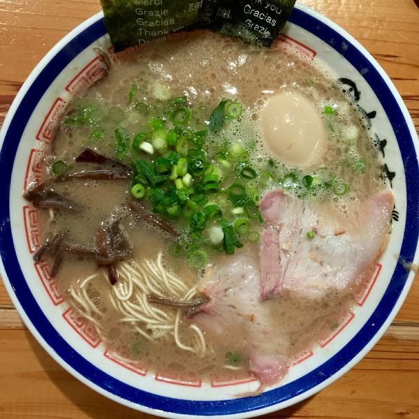 「らーめん ￥720円（味付玉子＋120円）」@博多長浜らーめん 田中商店の写真