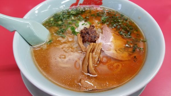「期間限定　濃厚えび味噌ラーメン」@山岡家 松本店の写真