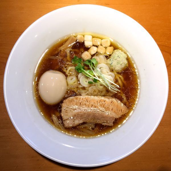 「手もみ中華そば＋味玉」@國分ラーメン食堂の写真