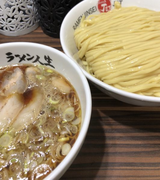 「醤油つけ麺」@ラーメン人生 JET 福島本店の写真