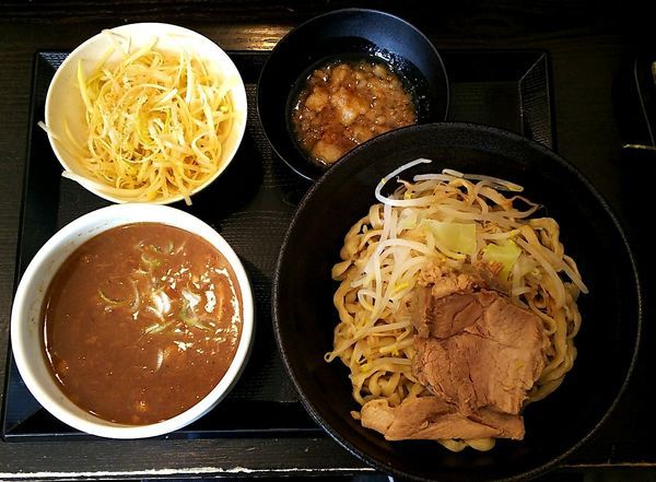 「極・どろつけ麺(小) 味ネギ」@つけ麺 どでんの写真