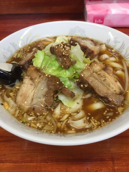 「豚バラ刀削麺」@上海楼 刀削麺館の写真