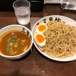 辛濃厚魚介つけ麺味玉乗せ