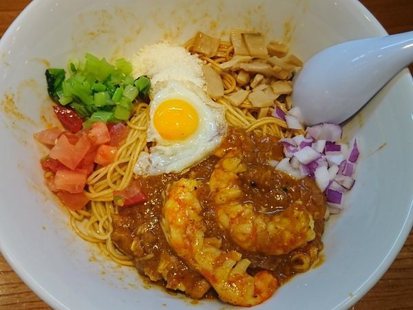 「【限定】海老カレーまぜそば ￥980」@神田らぁめん 悠 HARUKAの写真