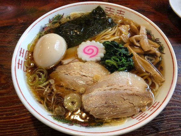 「ラーメン650円、味玉100円」@水戸中華そば むじゃき食堂の写真