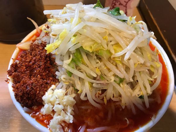 「辛麺 豚入り」@豚星。の写真