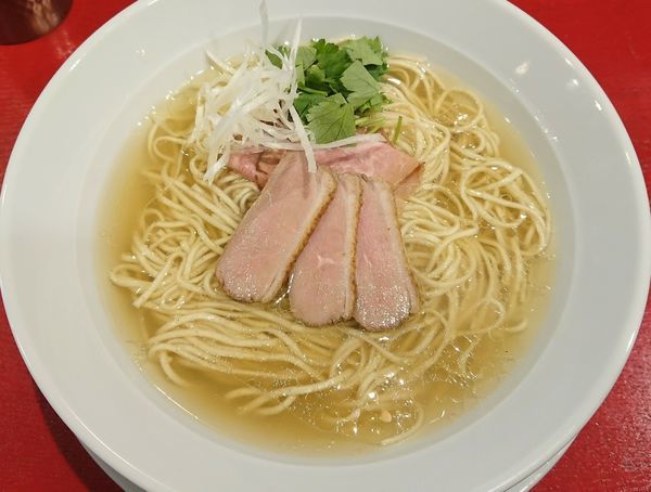 「鴨だし塩らーめん」@鴨だしらーめん 鴨福の写真