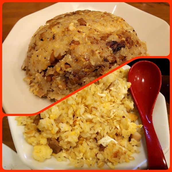 「普通のチャーハンVS納豆チーズチャーハン」@ラーメン カワタカの写真