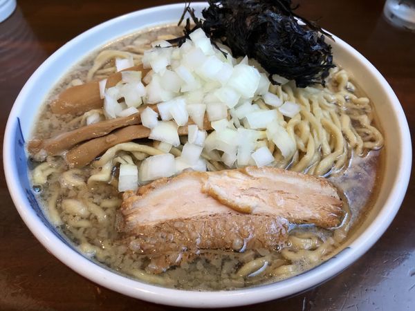 「【限定】背脂煮干中華そば 特盛  800円」@ラーメン みなもと屋の写真