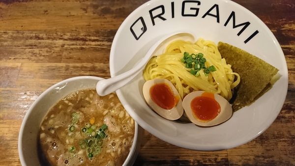 「味玉ＯＲＩＧＡＭＩつけ麺(900円)」@麺屋 ORIGAMIの写真