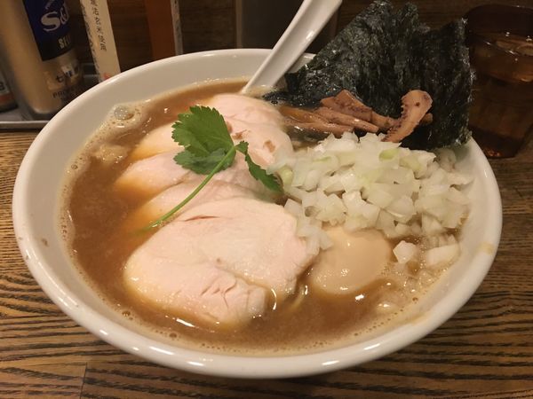 「特製烏賊干鶏白湯醤油そば」@新橋 纏の写真