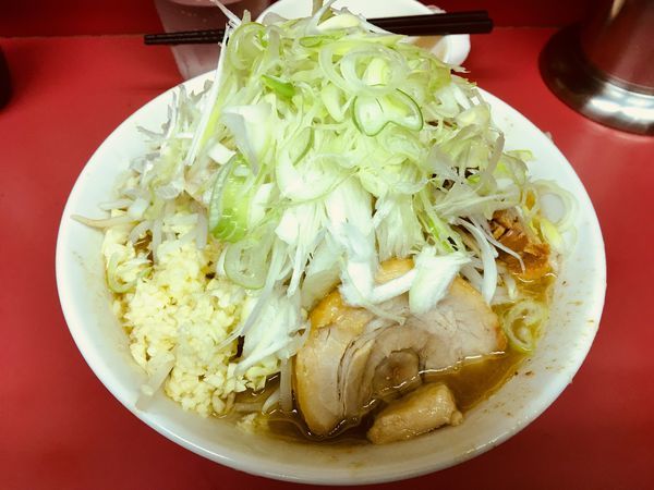 「小ラーメン 生たまご ネギ(ヤサイ・ニンニク・アブラ)」@ラーメン二郎 桜台駅前店の写真