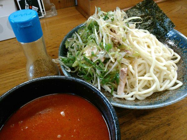 「【限定】辛ネギ味噌つけ麺 ￥850」@麺屋信玄の写真