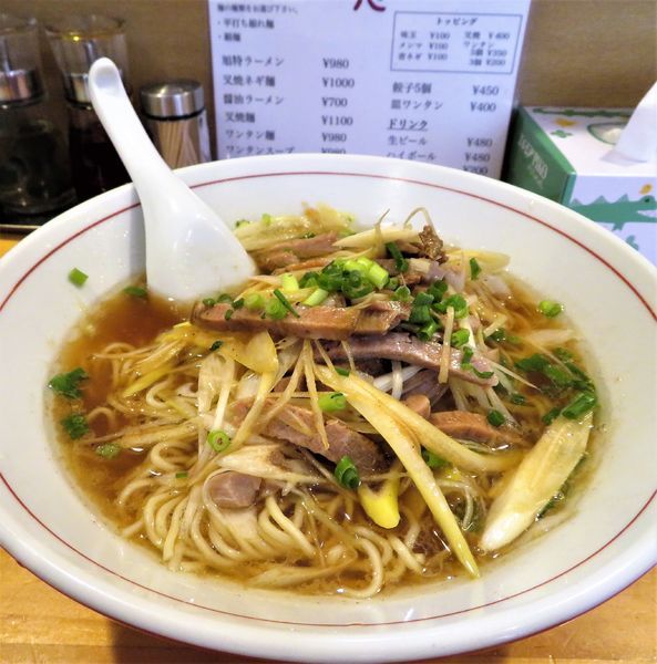 「チャーシューネギ麺（1000円）」@自家製麺中華SOBA 旭の写真
