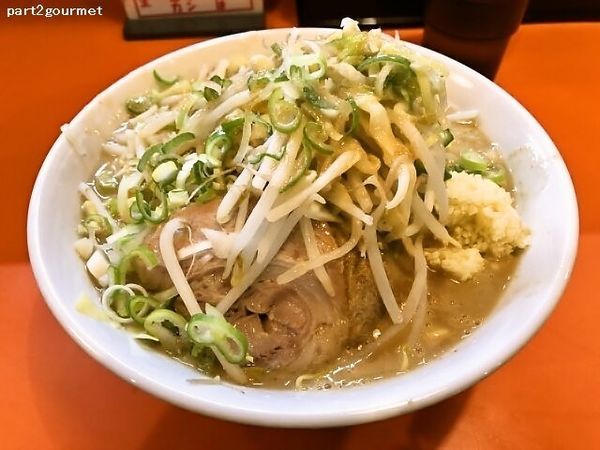 「らーめん(豚一切れ) 「ニンニクネギ」(840円)」@ちばからの写真