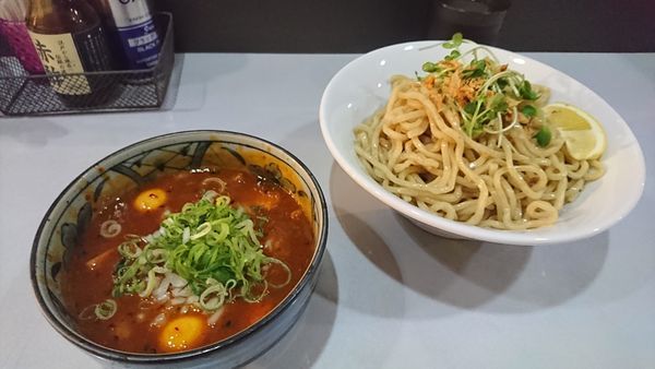 「辛つけそば 中盛 ￥８３０」@コマツ中華蕎麦店の写真